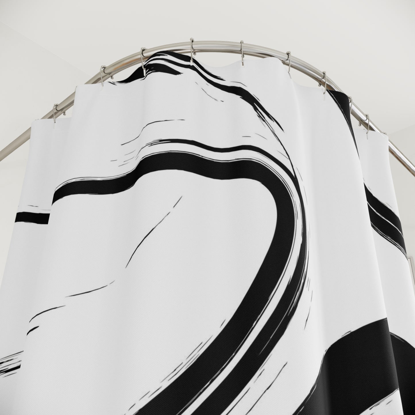 Black & White Abstract Shower Curtain