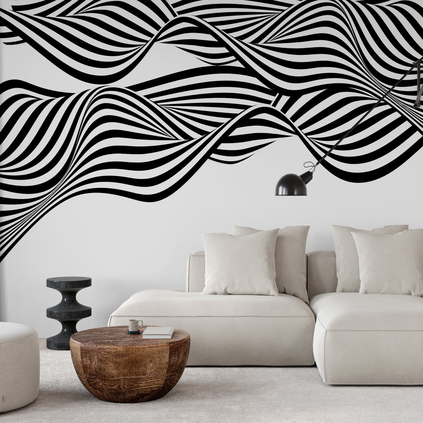 Abstract Waves Mural